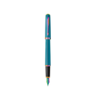 Parker Meridian Fountain Pen in Teal Lacquer with Rainbow Trim - Fine