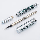 Conklin Endura Deco Crest Rollerball Pen in Green with Chrome Trim