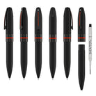 Sheaffer Icon Ballpoint Pen in Matte Black Lacquer with Red PVD Trim