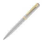 Waterman Impression Ballpoint Pen in Stainless Steel with Gold Coated