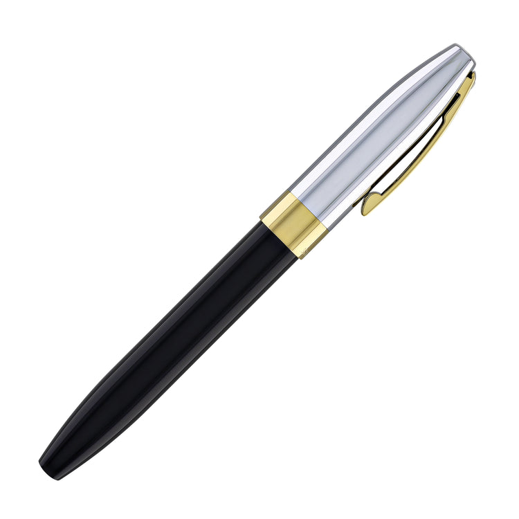 Sheaffer Legacy Rollerball Pen in Black Lacquer with Chrome Cap 14kt Gold PVD