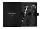 Caran d'Ache Leman Ballpoint Pen in Damier Gift Set with Leather Case - Special Edition