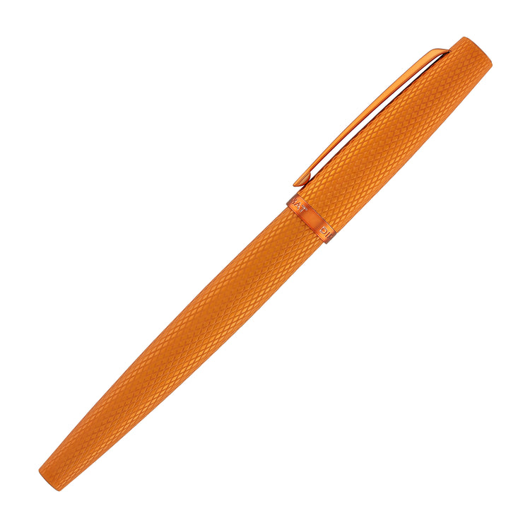 Diplomat Viper Fountain Pen Fine/Medium Point in Orange Guilloche