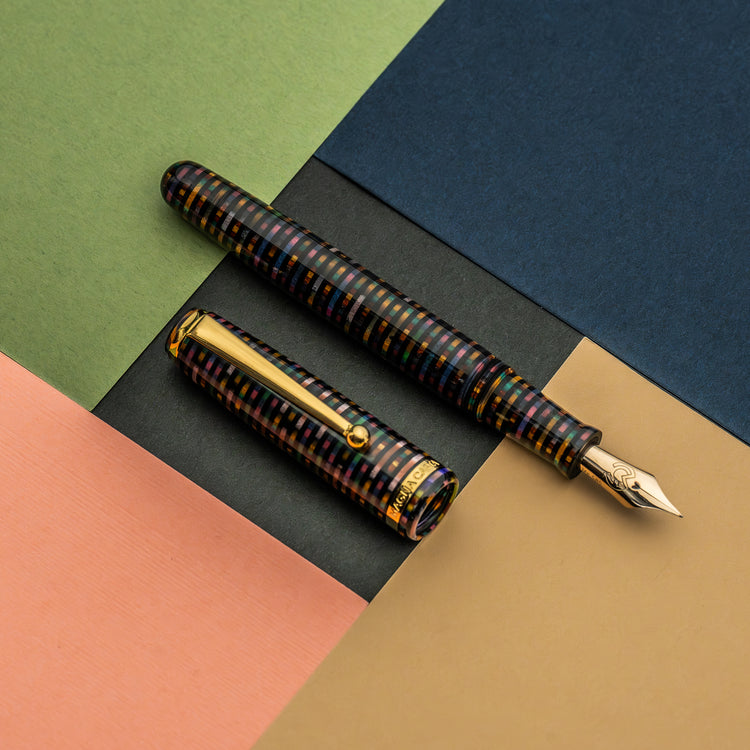 Magna Carta MAG 650 Fountain Pen in Cosmic Pixel - 14kt Gold Flex Nib