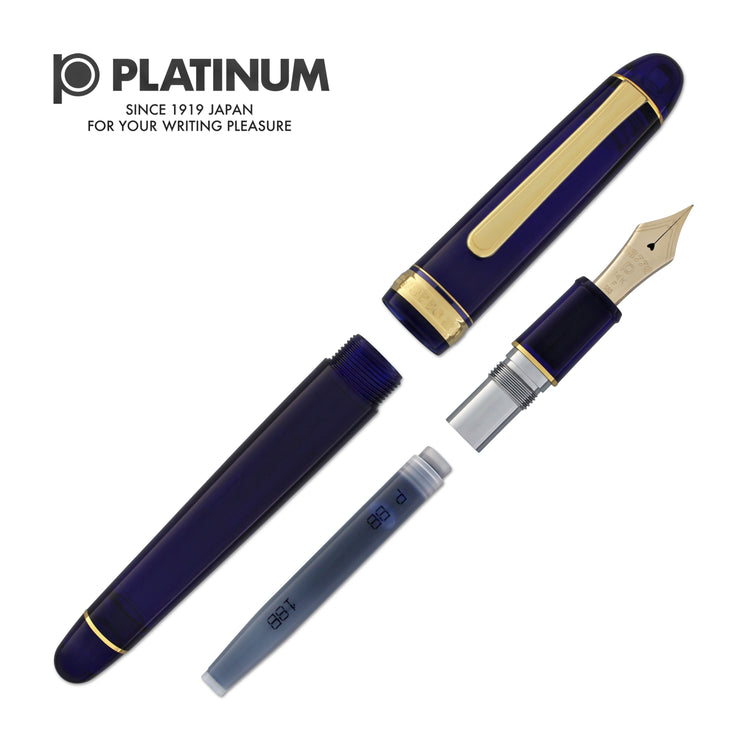 Platinum 3776 Century Fountain Pen in Chartres Blue - 14K Gold