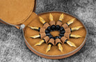 Galen Leather The Nib Circle Leather Zip Nib Case for 12 Nibs in Crazy Horse Brown