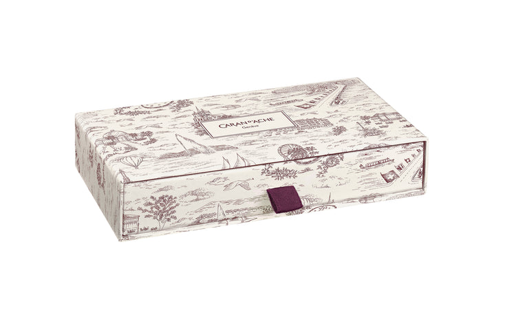 Caran d'Ache Ecridor Toile de Jouy Christmas 2026 Ballpoint Pen and Leather Case Gift Set