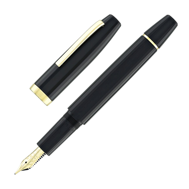 Scribo Flow Fountain Pen in Origine with Yellow Gold Trim
