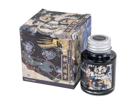 Taccia Ukiyo-e Fountain Pen Ink III in Kuniyoshi-Budounezu (Grape Gray) - 40mL