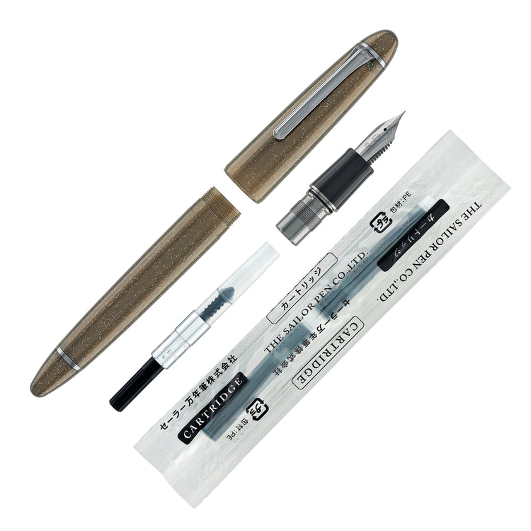 Sailor 1911 Casual L Galaxy Fountain Pen in Solar Flare Gold, Black IP
