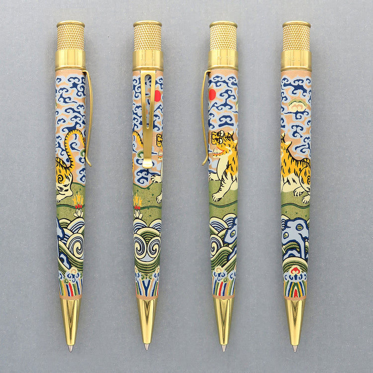 Retro 51 Tornado Metropolitan Rollerball in Chinese Tiger Rank Badge Rollerball Pen