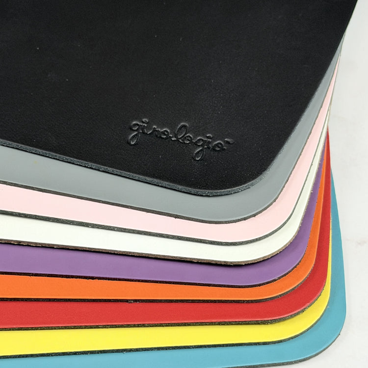 Girologio Repurposed Leather Travel Mat in Light Yellow