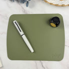 Girologio Repurposed Leather Travel Mat in Sage Green