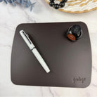 Girologio Repurposed Leather Travel Mat in Dark Brown