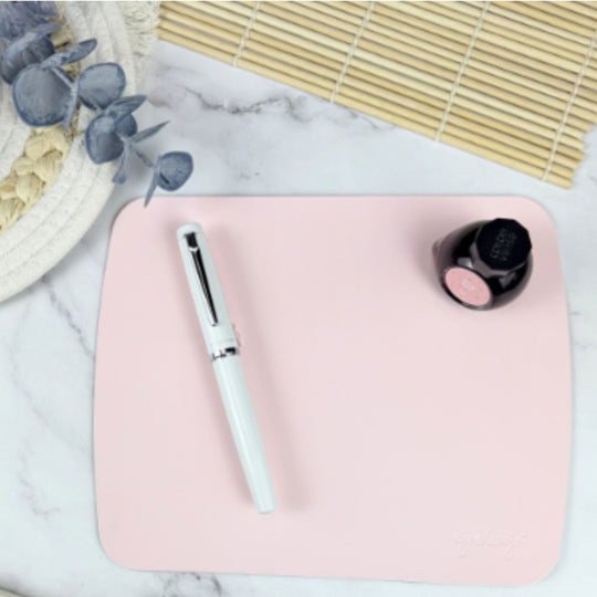 Girologio Repurposed Leather Travel Mat in Blush Petal