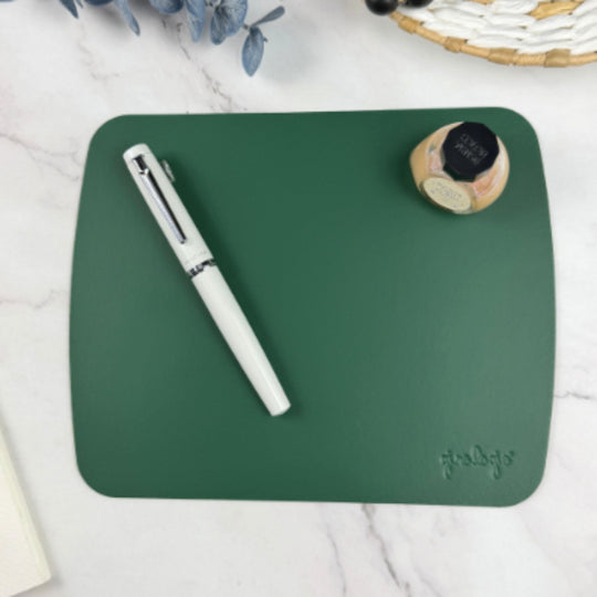 Girologio Repurposed Leather Travel Mat in Forest Green