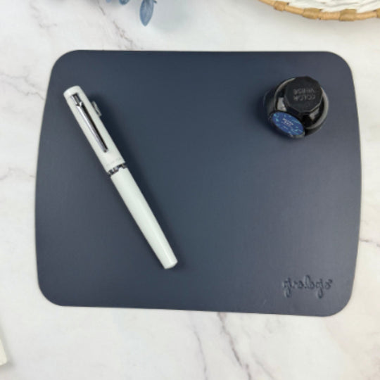 Girologio Repurposed Leather Travel Mat in Navy