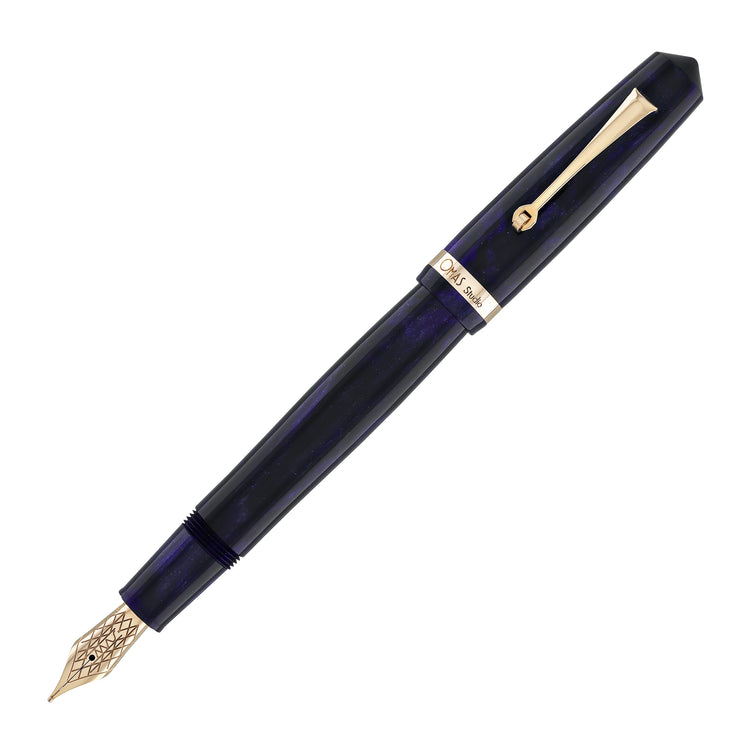 OMAS Studio Fountain Pen in Ametista Profondo with Rose Gold Trim