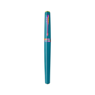 Parker Meridian Fountain Pen in Teal Lacquer with Rainbow Trim