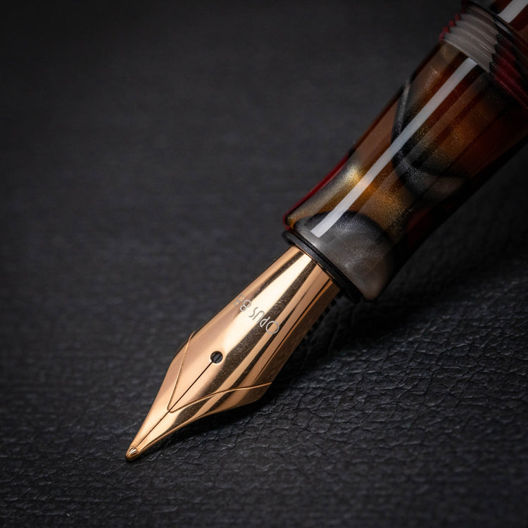 Opus 88 Harmony Fountain Pen in Brown with Rose Gold