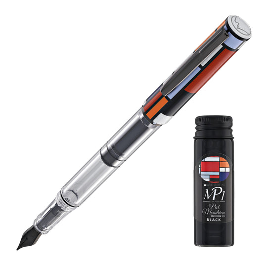 Monteverde USA MP1 Fountain Pen with 15ml Ink Set in Mondrian Composition 1921