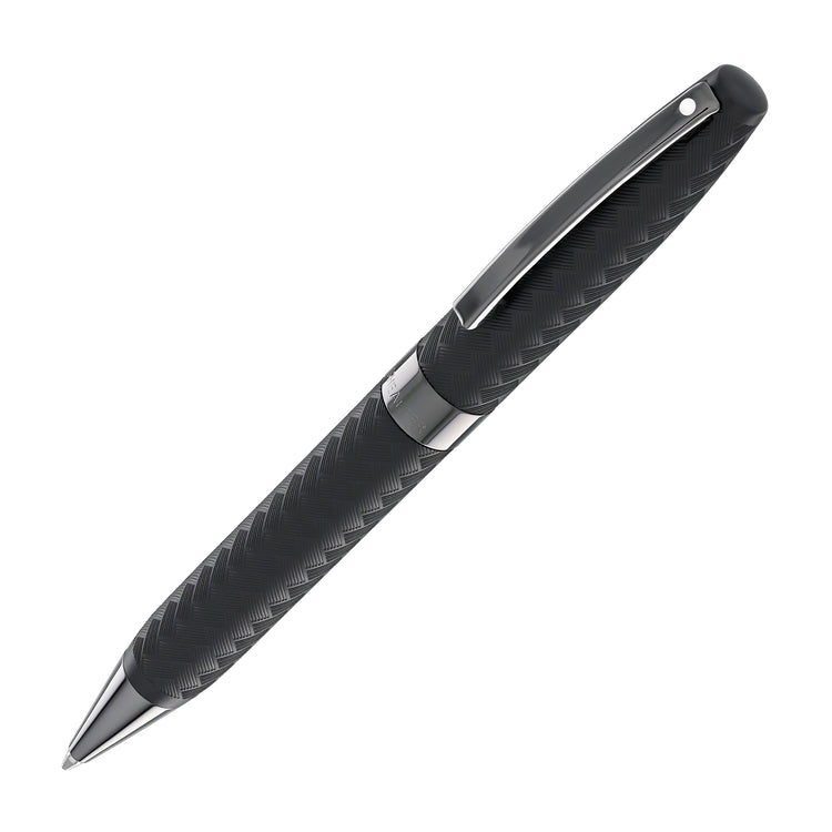 Sheaffer Legacy Chevron Ballpoint Pen in Matte Black with PVD Gunmetal