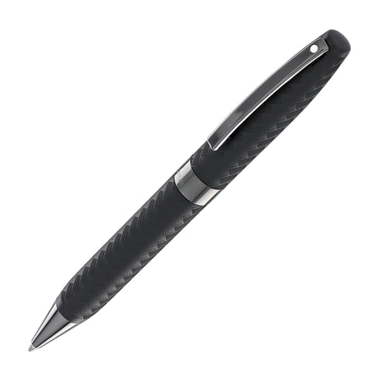 Sheaffer Legacy Chevron Ballpoint Pen in Matte Black with PVD Gunmetal
