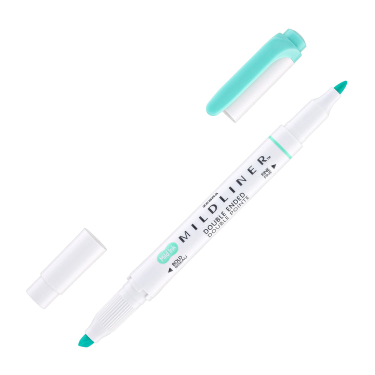 Zebra Mildliner Dual-Tip Highlighter in Blue Green