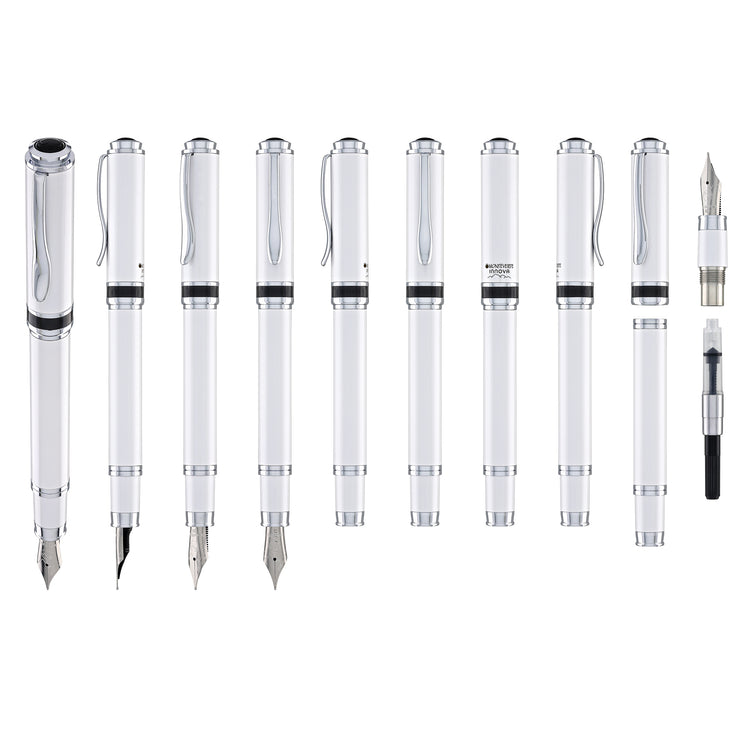Monteverde Innova Fountain Pen in 2026 Cloud Dancer in Chrome Trim - Limited Edition