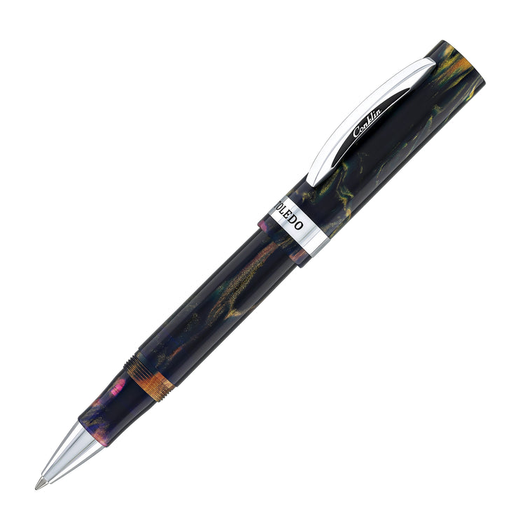Conklin Toledo Rollerball Pen in Golden Evergreen Whisper with Chrome - Limited Edition