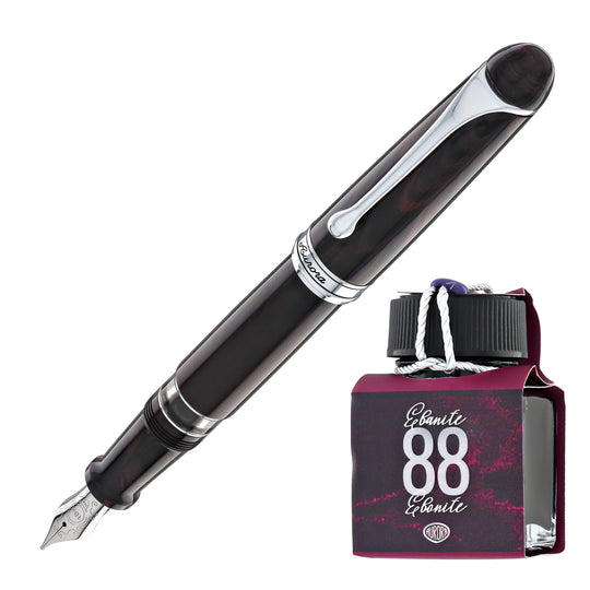 Aurora 88  Fountain Pen in Ebonite Magenta - 18K Gold