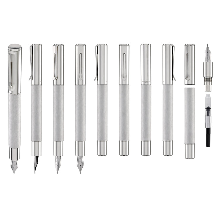 Monteverde USA Ritma Fountain Pen in Brushed Stainless Steel