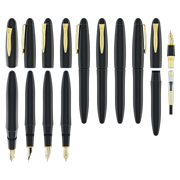 Platinum Izumo Fountain Pen in Soratame Green - Fine Point