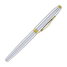 Cross Foundry Rollerball Pen in Polished Chrome with PVD Gold Appointments