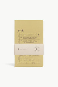 Artik Pack Of 2 Singer Sewn Notebooks in Olive