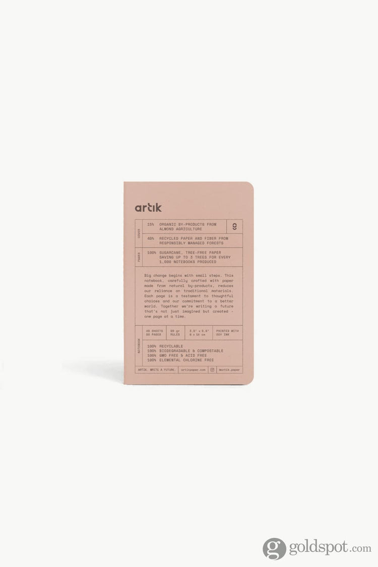 Artik Pack Of 3 Pocket Singer Sewn Notebooks in Almond Notebooks Journals
