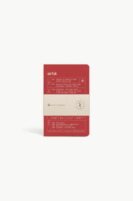 Artik Pack Of 3 Pocket Singer Sewn Notebooks in Cherry
