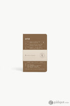 Artik Pack Of 3 Pocket Singer Sewn Notebooks in Hazelnut Dotted Notebooks Journals