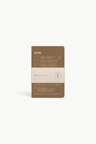 Artik Pack Of 3 Pocket Singer Sewn Notebooks in Hazelnut