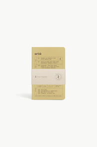 Artik Pack Of 3 Pocket Singer Sewn Notebooks in Olive
