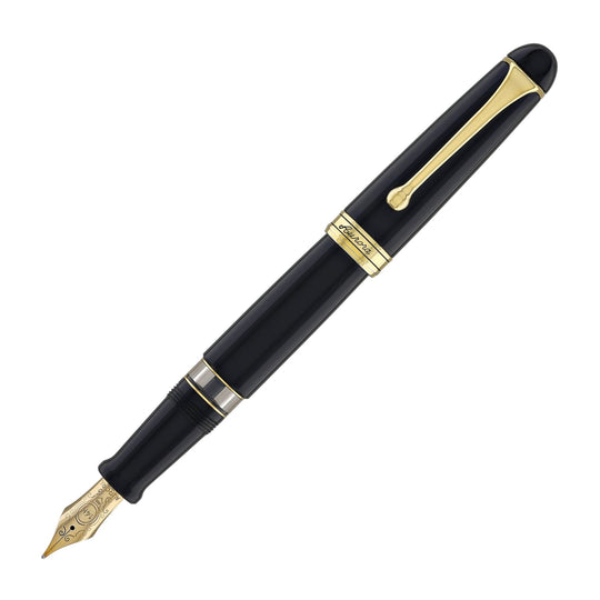 Aurora 88 Large Fountain Pen in Black with Gold Trim - 14K Gold