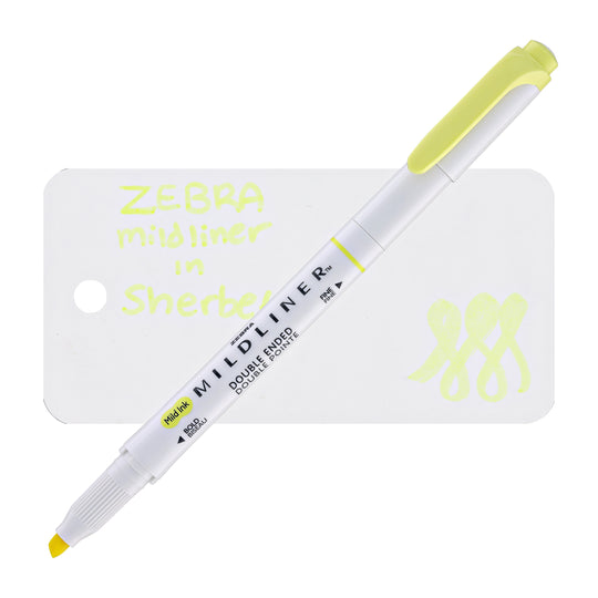 Zebra Mildliner Dual-Tip Highlighter in Sherbet Yellow