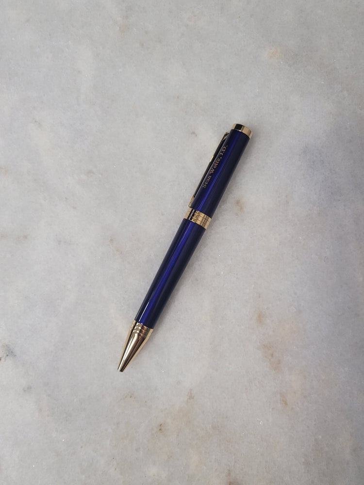 Misfit Item 0058 Parker Ingenuity Ballpoint Pen in Blue with Gold Trim