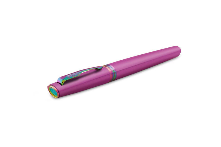 Parker Meridian Fountain Pen in Grape Lacquer with Rainbow Trim - Fine