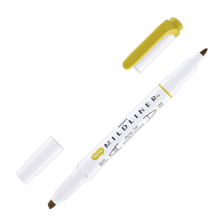 Zebra Mildliner Dual-Tip Highlighter in Mimosa Yellow