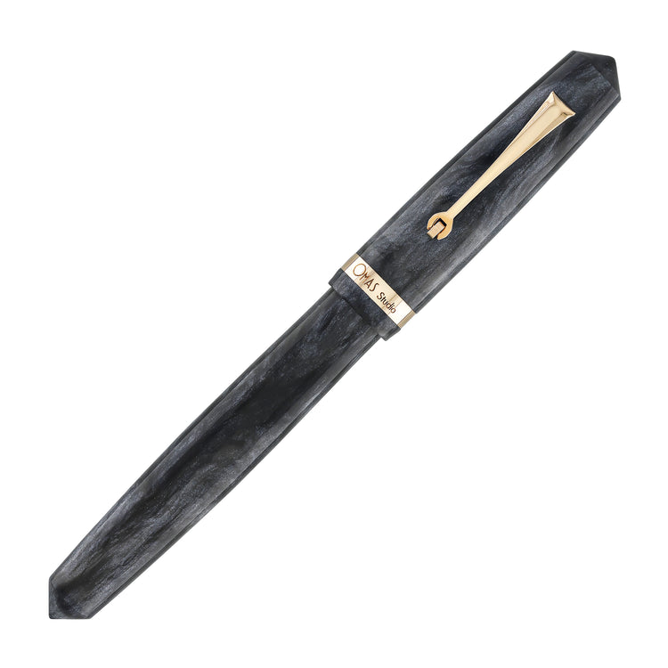 OMAS Studio Fountain Pen in Grigio Luminoso with Rose Gold Trim