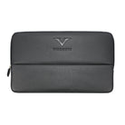 Visconti Classic Black Leather 12 Pen Case with Red Lining