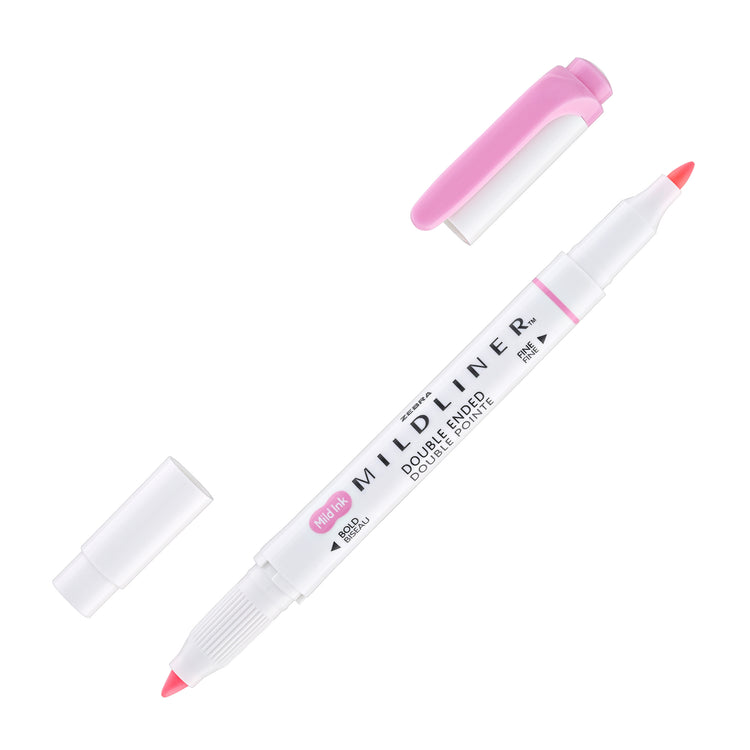 Zebra Mildliner Dual-Tip Highlighter in Pink