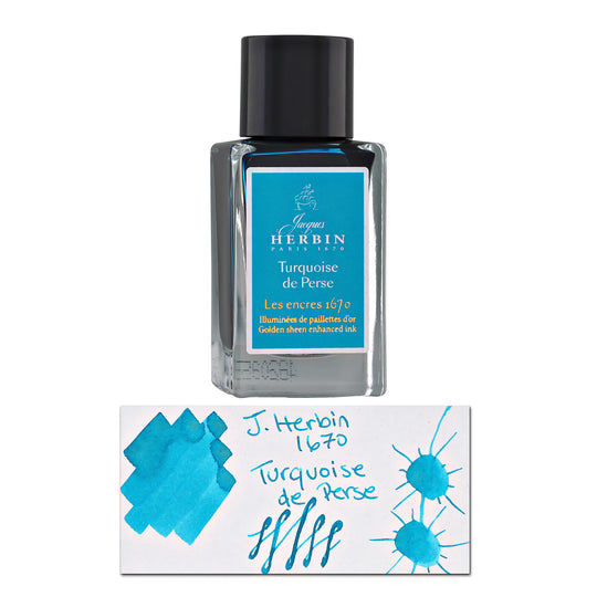 J. Herbin 1670 Anniversary Bottled Ink in Turquoise de Perse - 15 mL