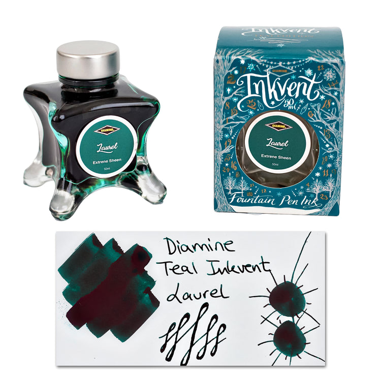 Diamine Inkvent Teal Edition Extreme Sheen Bottled Ink in Laurel - 50 ml